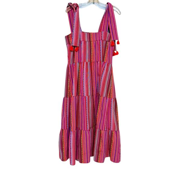 Crosby by Mollie Burch Multicolor Striped Tiered Sundress Women’s S Boho - Picture 6 of 8